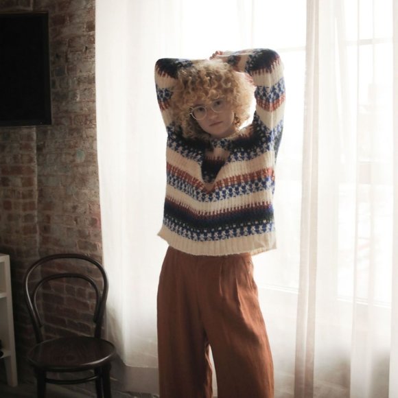 Kordal Studio Fairisle Sweater Red, Blue and White - Picture 6 of 8